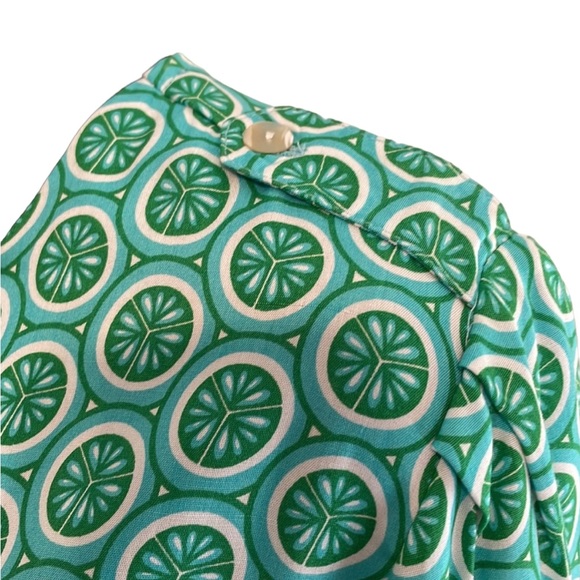 ESCAPADA v-neck tunic in aqua, green & white, small, EUC - Picture 7 of 10